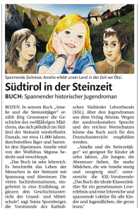 Ausschnitt aus der Zeitung "Dolomiten" vom 08.09.2011